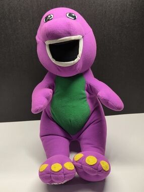 1992 Playskool Talking Barney 18" Dinosaur - Works!